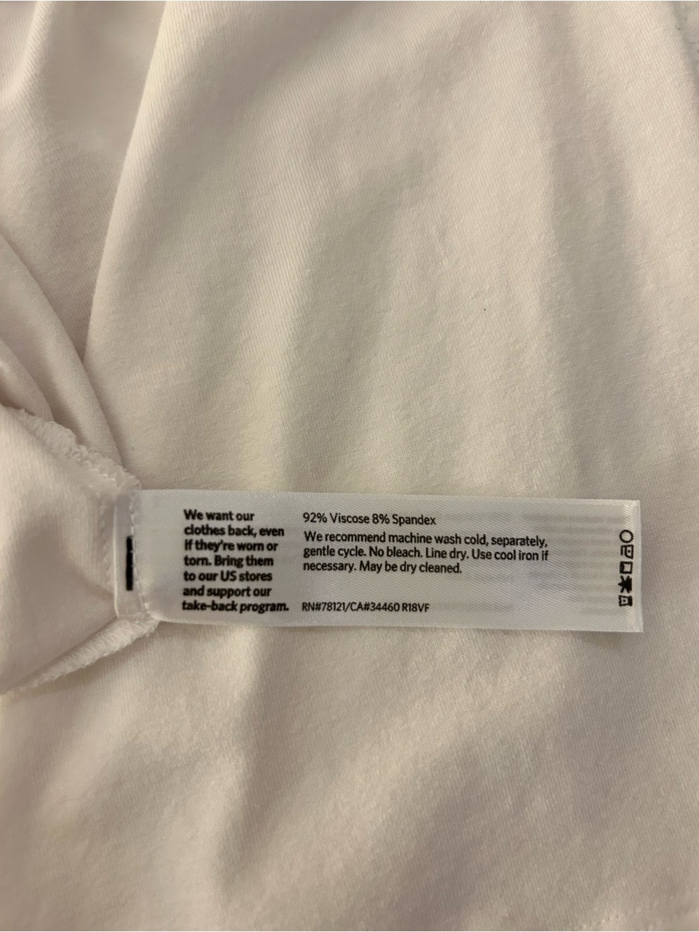 Eileen Fisher white split flare sleeve ballet neck knit top L - Picture 5 of 5
